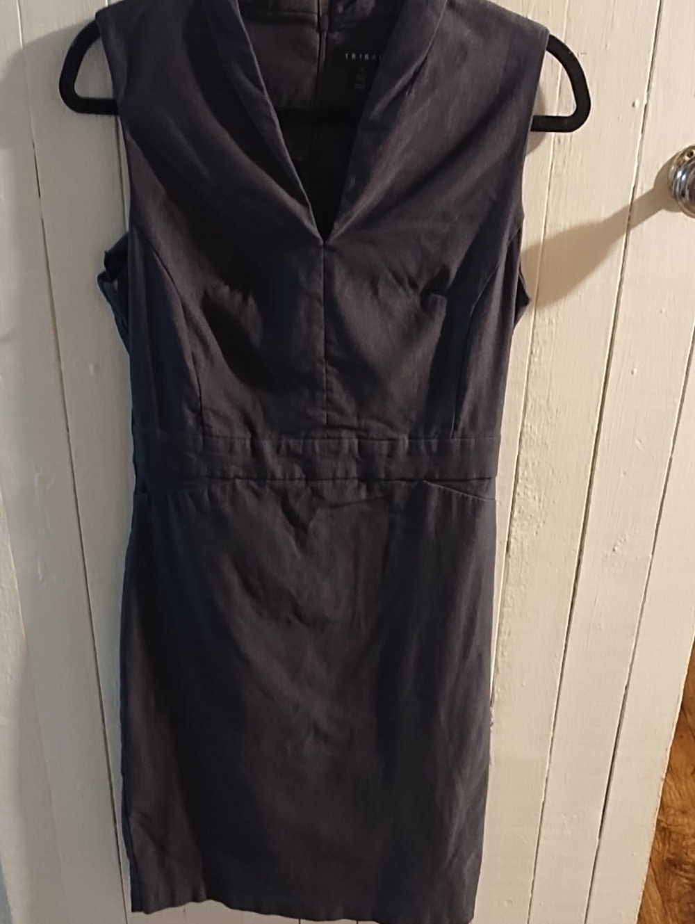 Tribal Sleeveless V-Neck Midi Dress in Navy